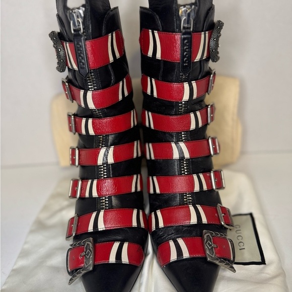 Gucci Kingsnake Dionysus Leather Multicolor Boots Size 38. - Picture 2 of 15